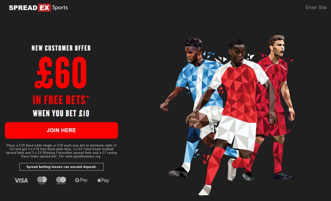 Get 60 in free bet with SpreadEx