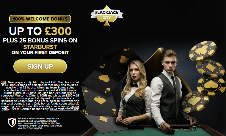 Blackjackcity casino welcome offer