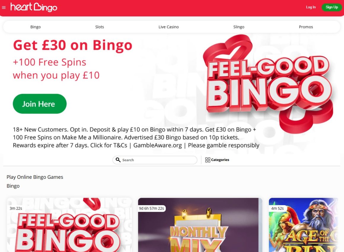 Heart Bingo Bonuses for UK