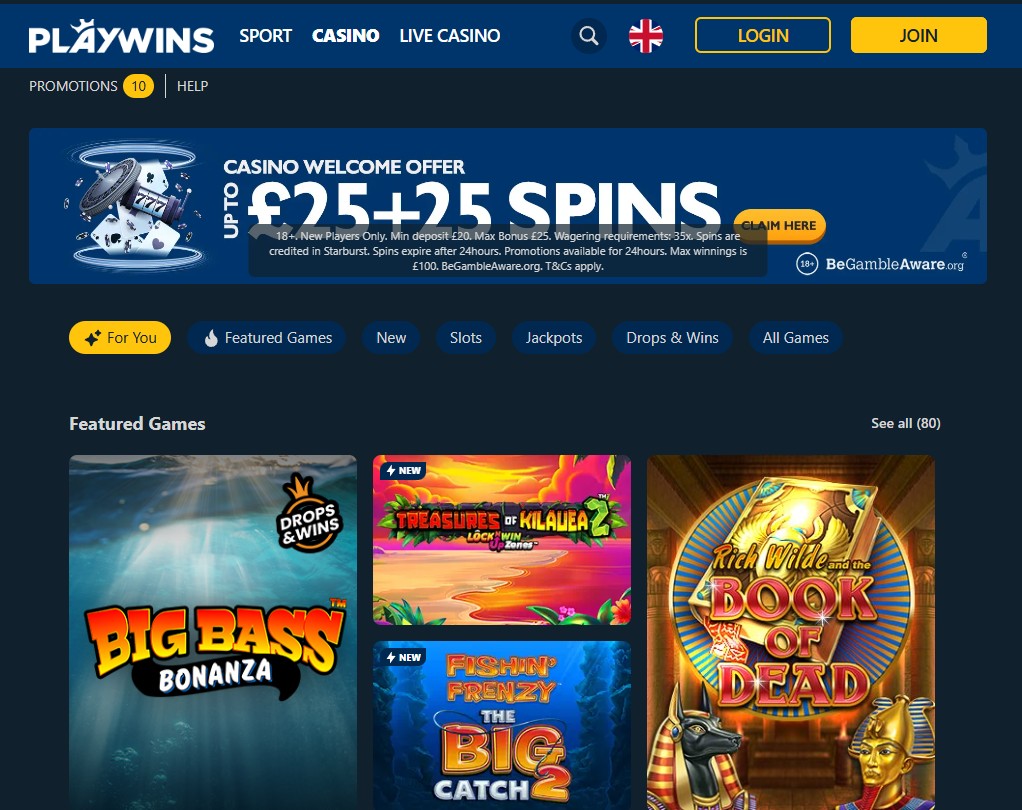Playwins Casino Offer