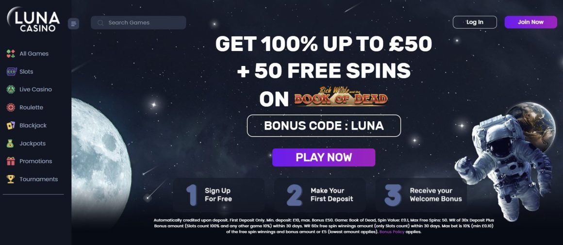 Luna Casino Promotion Code and Bonus