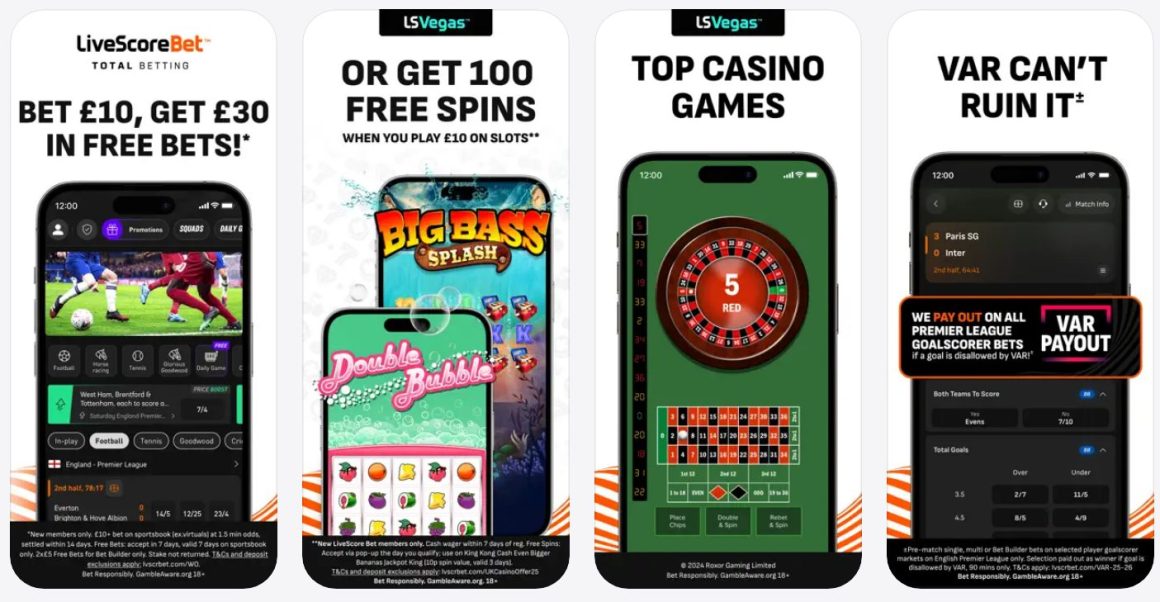 LiveScoreBet and LiveScoreCasino App