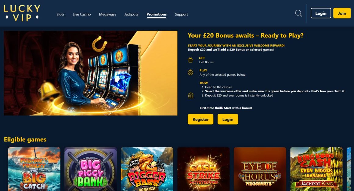 Lucky VIP welcome offer for new casino players